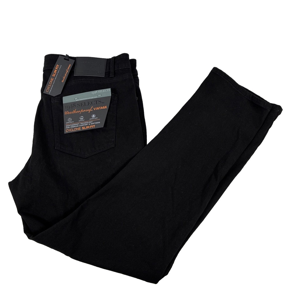 New Mens Weatherproof Vintage 1948 Selects Cyclone Slim Fit Jeans Size 38x32 NWT